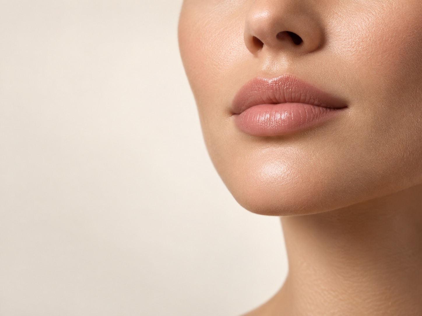 Natürliche Lippen nach ästhetischer Behandlung